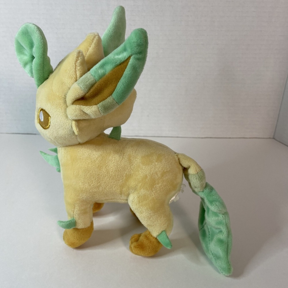Pokemon Leafeon 9" Plush Toy Stuffed Animal Eevee XY Evolution Soft Plushie Toy - Picture 4 of 7